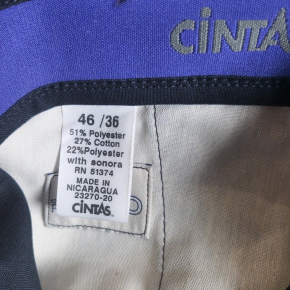 Cintas Comfort Flex Pro Navy Blue Cargo Pants Workwear Size 46x36 NWT - Picture 5 of 8